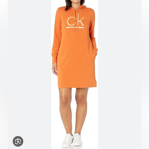 Calvin Klein Long Sleeve Hoodie Dress - Picture 2 of 4